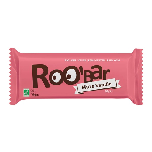 [78670] Barre Energétique Mûre & Vanille Bio 30g x20 Roo'bar