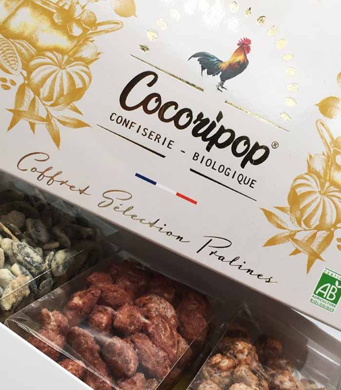 Coffret sélection pralines Bio x12 Cocoripop