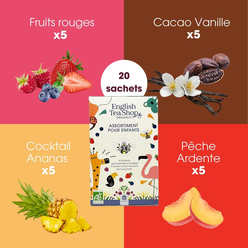 Assortiment Infusions pour Enfants Bio 20 sachets x6 ETS