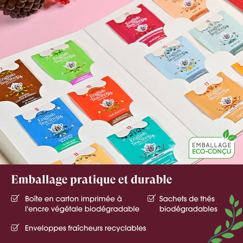 Calendrier de l'Avent Livre de Noël Bio 24 sachets x12 ETS