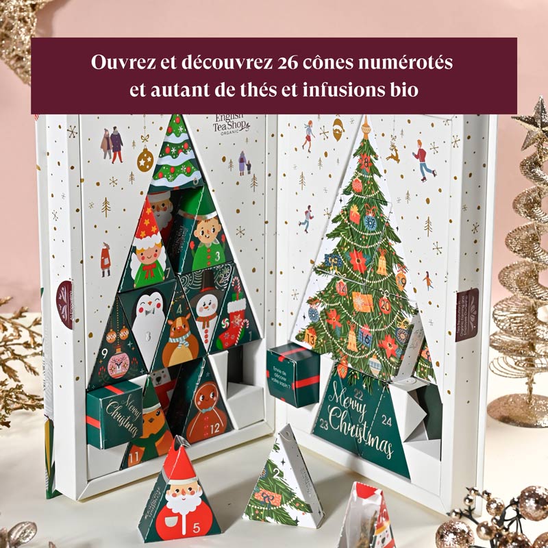 Calendrier de l'Avent Arbre de Noël Bio 25 sachets x6 ETS