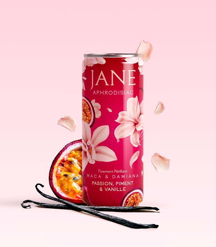 Boissons finement pétillante Passion, Piment & Vanille - Aphrodisiac 25cl x24 Jane