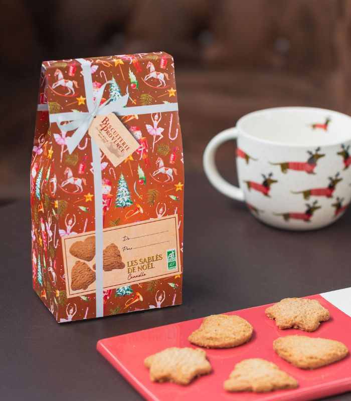 Sablés de Noël à la cannelle Bio 120g x10 Biscuiterie de Provence