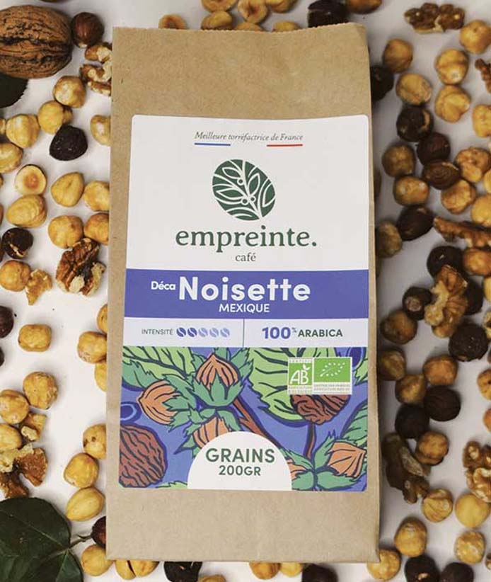 Café Décaféiné NOISETTE 200g GRAINS x6 Empreinte