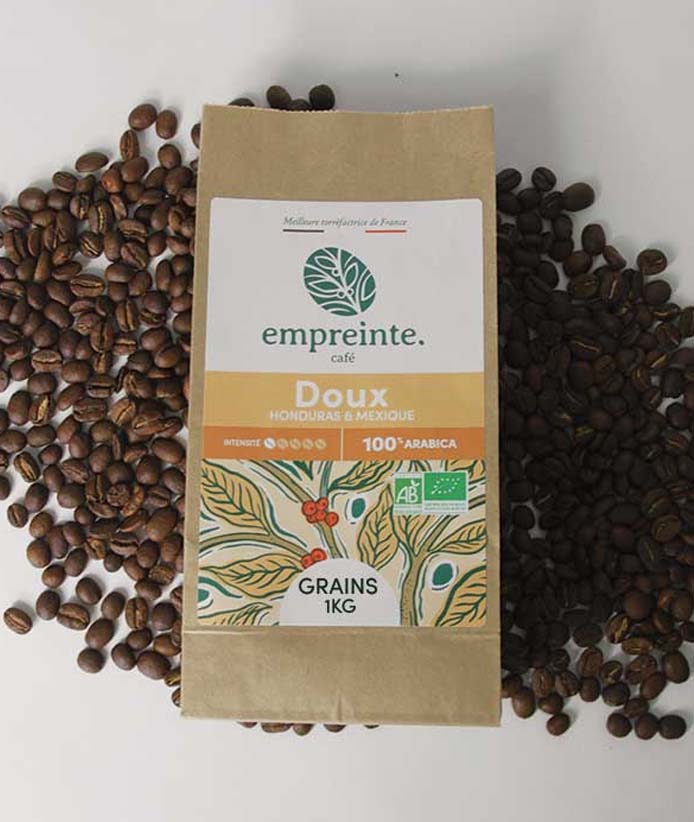 Café Doux 1Kg GRAINS x6 Empreinte