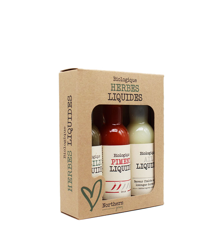 Coffret de 3 herbes liquides Bio 40ml x12 Northern Greens