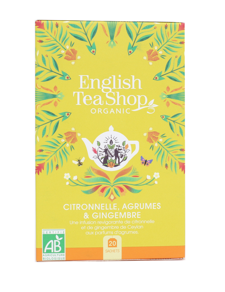 Infusion Citronnelle Agrumes & Gingembre Bio 20 sachets x6 ETS