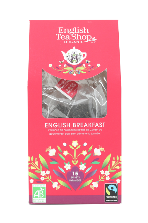 Thé English Breakfast Bio 15 sachets pyramides x6 ETS