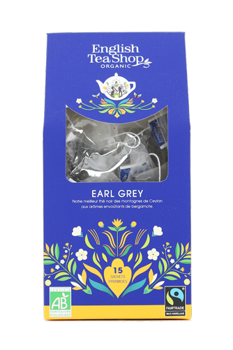 Thé Earl Grey Bio 15 sachets pyramides x6 ETS