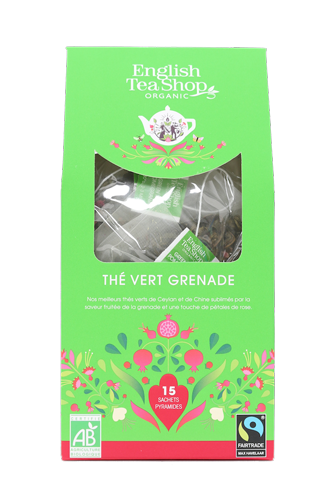 Thé Vert Grenade Bio 15 sachets pyramides x6 ETS