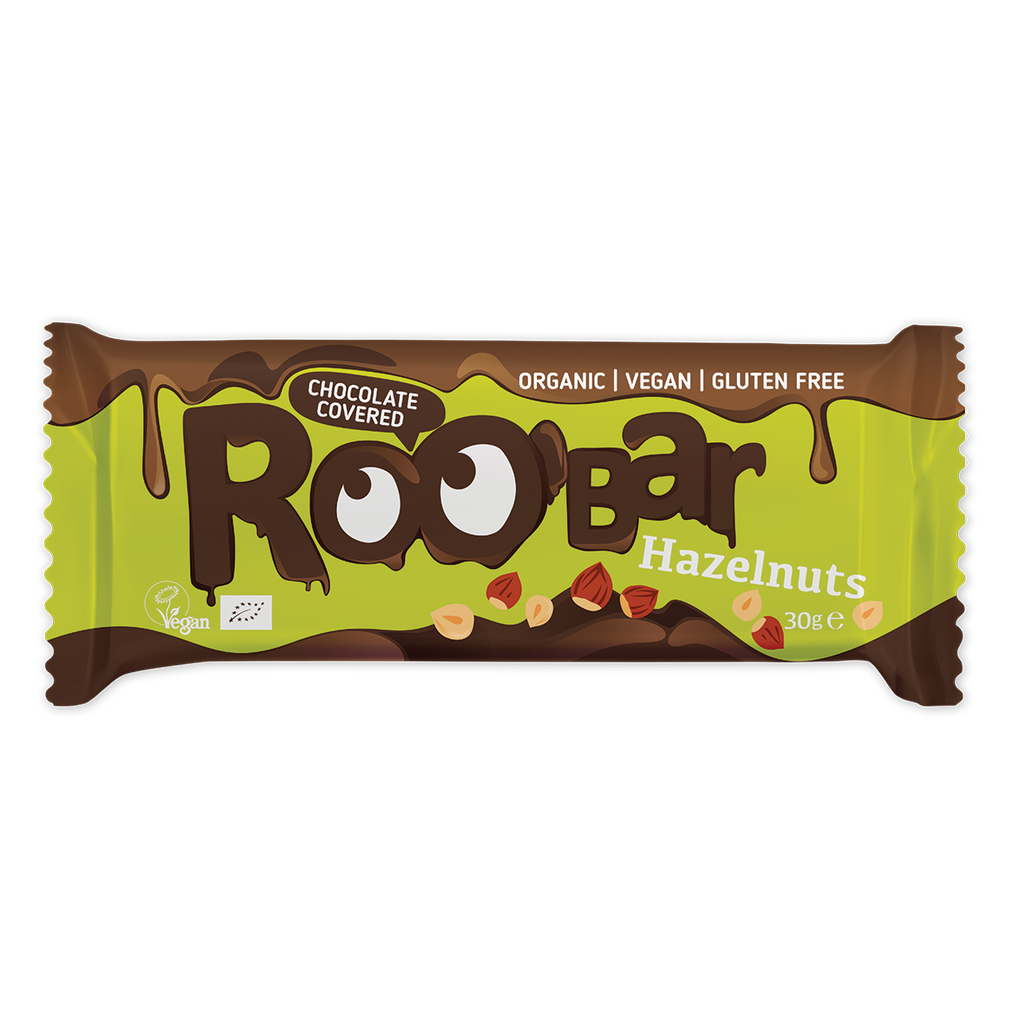 Barre Noisettes Enrobée de Chocolat Bio 30g x16 Roo'bar