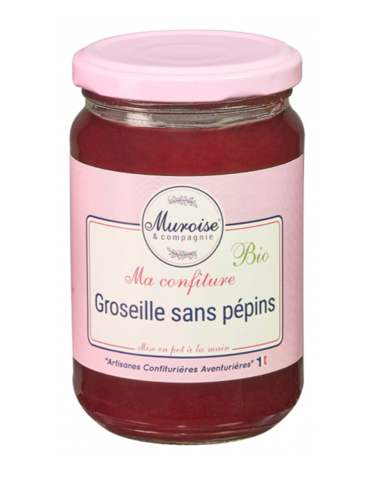 Confiture Groseille Bio 350g x6 Muroise & Compagnie