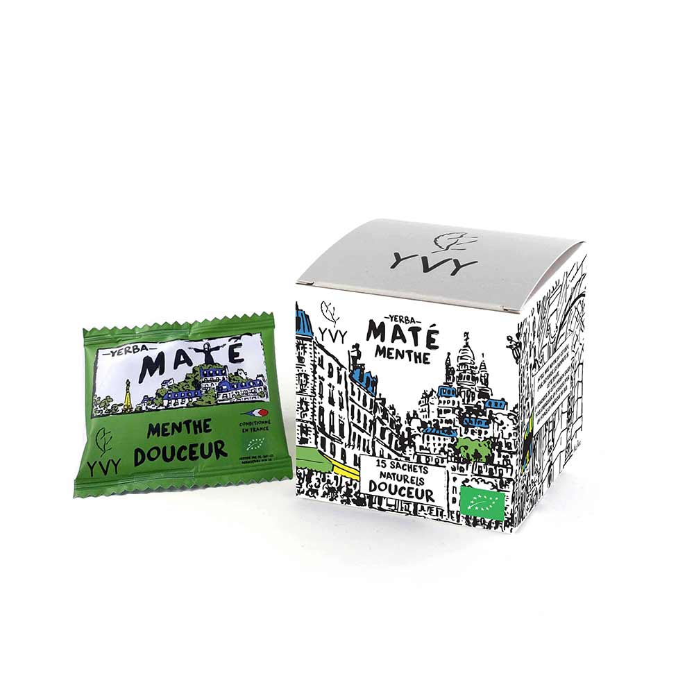 Maté Menthe Bio 15 sachets x8 YVY