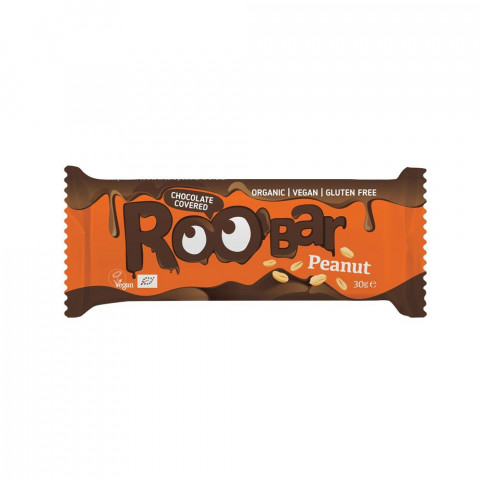 Barre Cacahuètes Enrobée de Chocolat Bio 30g x16 Roo'bar