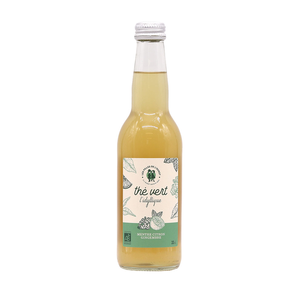 Thé glacé Vert l’Idyllique Bio 33cl x12 Les Filles de l’Ouest