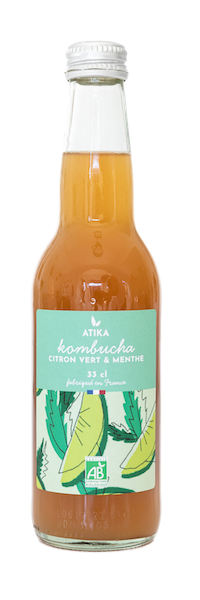 Kombucha Citron & Menthe Bio 33cl x12 Atika