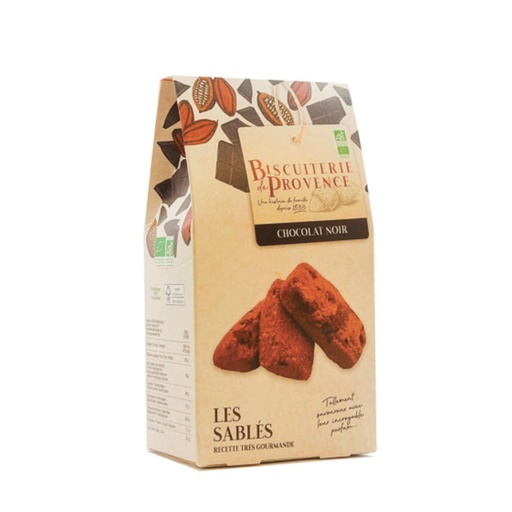 Sablés Chocolat Bio 120g x10 Biscuiterie de Provence