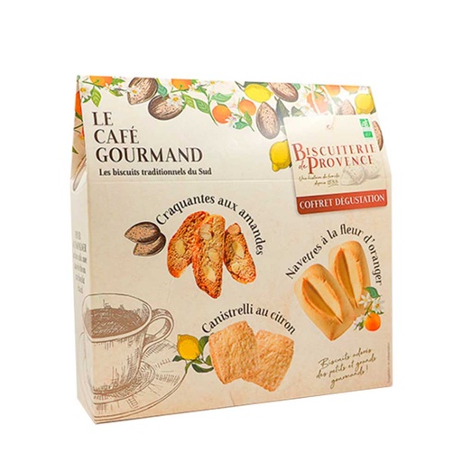 Coffret dégustation Bio 210g x12 Biscuiterie de Provence