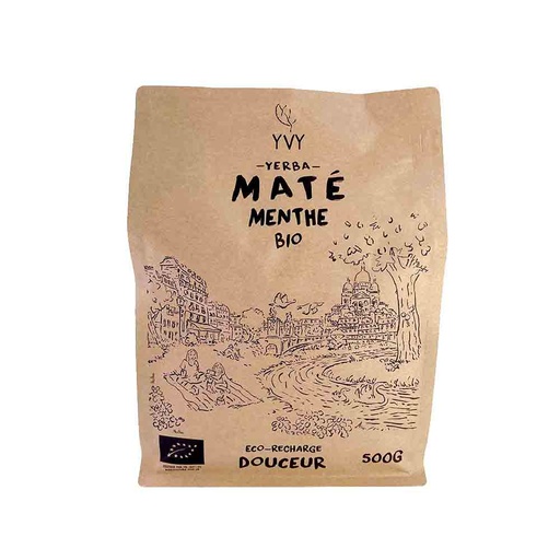 Maté Menthe Bio 500g x4 YVY