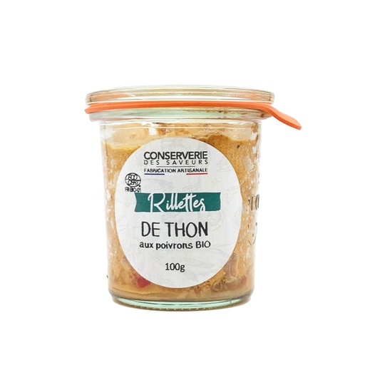 Rillettes de thon au poivron bio 100g x12 Conserverie des saveurs