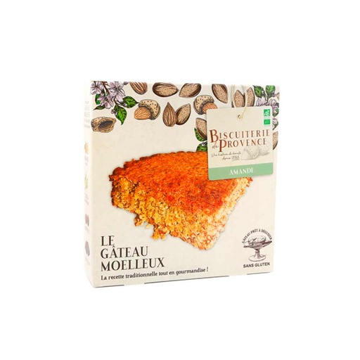 Gâteau moelleux Amandes Bio 225g x10 Biscuiterie de Provence