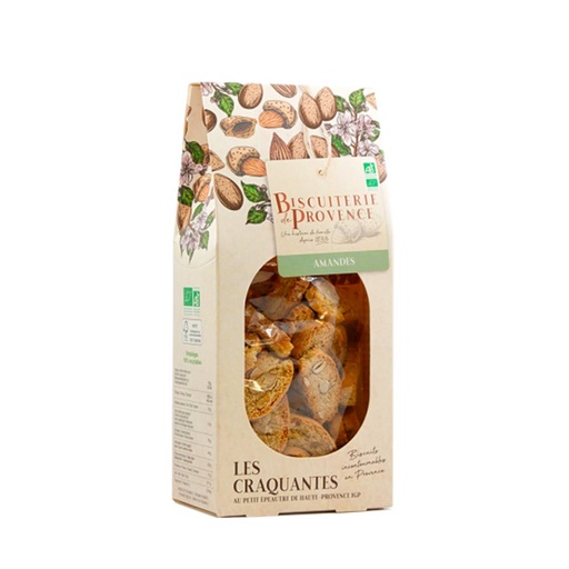 Craquantes aux amandes Bio 180g x14 Biscuiterie de Provence