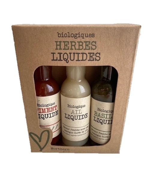 Coffret de 3 herbes liquides Bio 40ml x12 Northern Greens