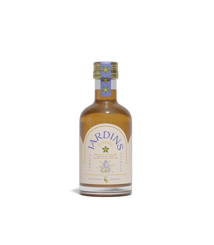 Jardins Fleuris - Apéritif sans alcool - Fleur de sureau & Bergamote Bio 20 cl x12 Jardins