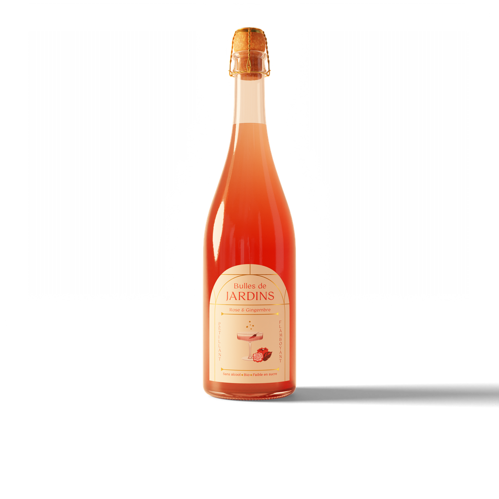 Bulles de Jardins - Pétillant sans alcool - Rose & Gingembre Bio 75cl x6 Jardins