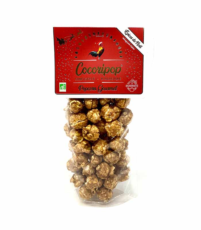 Popcorn de Noël Caramel Epices Bio 80g x6 Cocoripop