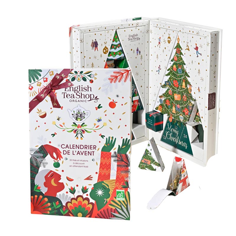 Calendrier de l'Avent Arbre de Noël Bio 25 sachets x6 ETS