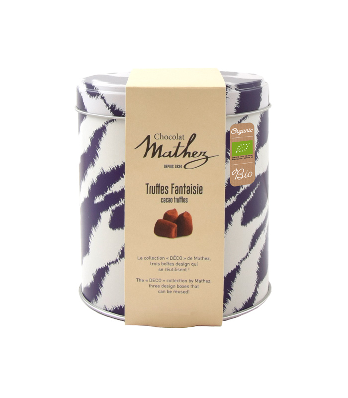 Boite déco Truffes au sel de guérande Bio 200g x12 Mathez