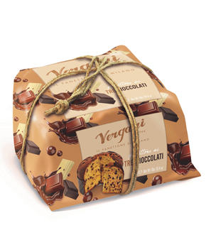 Panettone Trois Chocolats 750g x6 Vergani