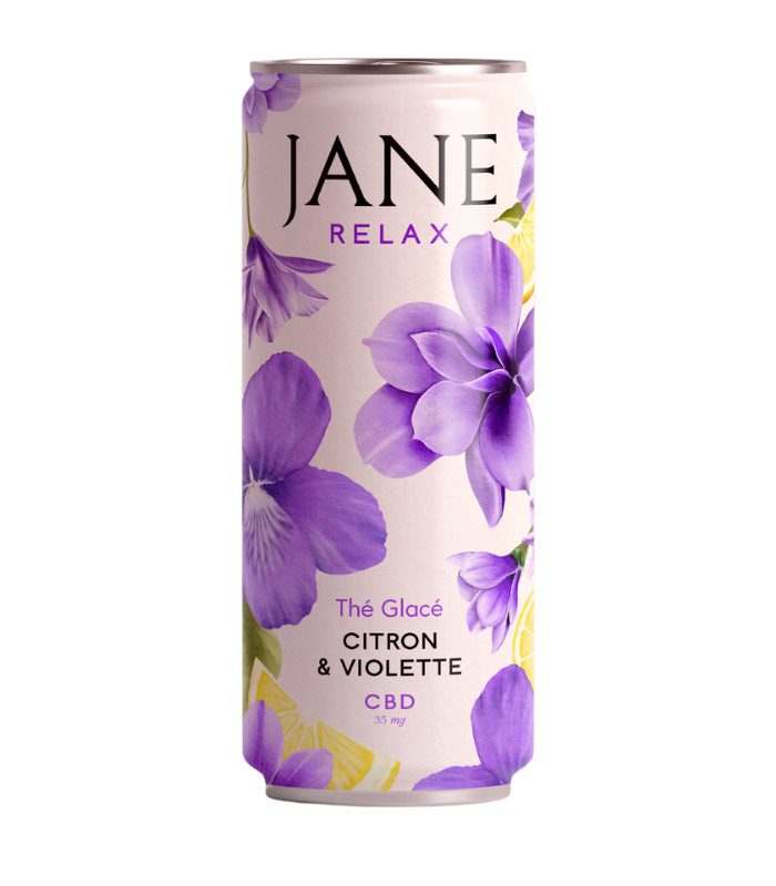 Thé Glacé Citron Violette CBD - Relax 25cl x24 Jane