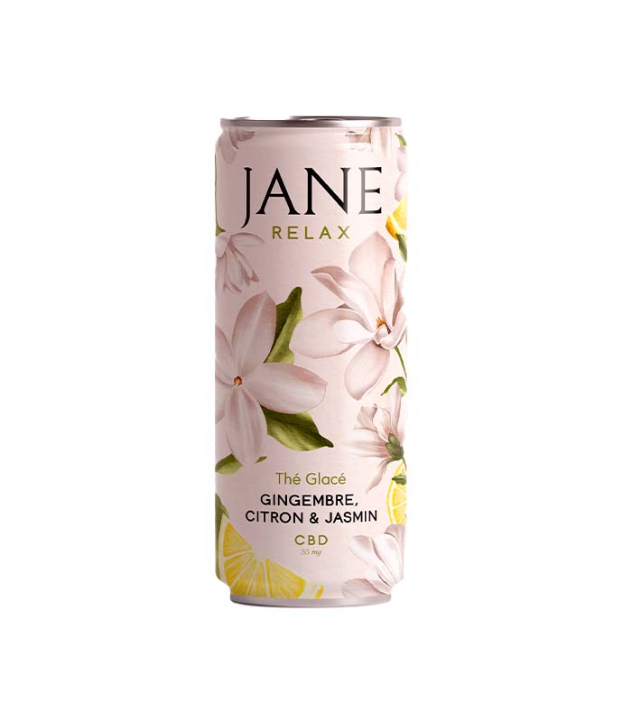 Thé Glacé Gingembre Citron Jasmin CBD - Relax 25cl x24 Jane