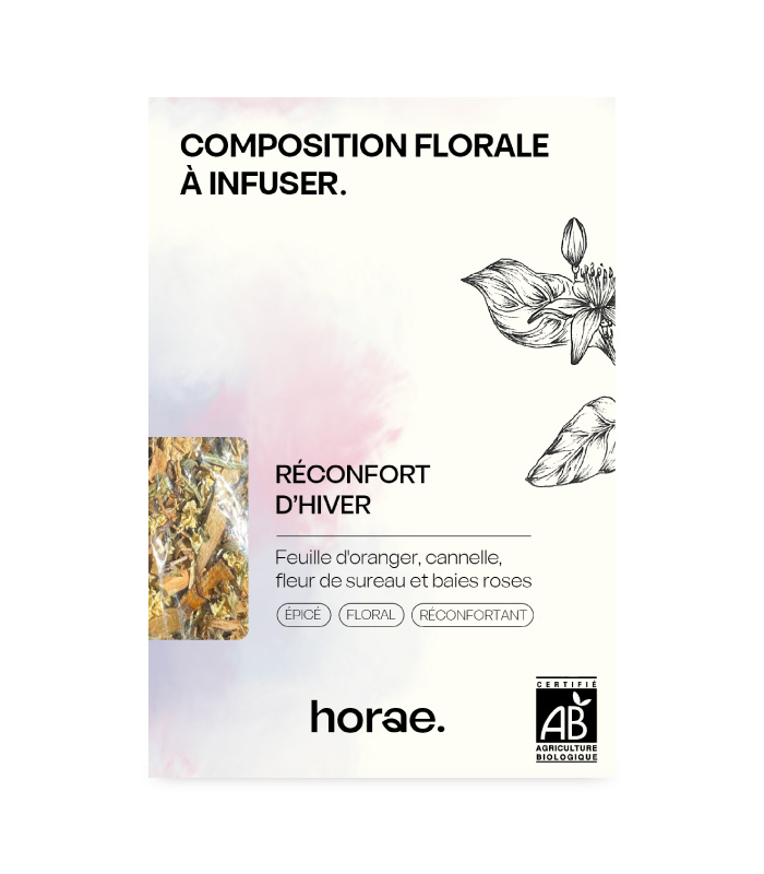 Composition florale à infuser  - Reconfort d'Hiver Bio 60g vrac x6 Horae