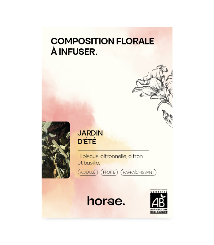 Composition florale à infuser  - Jardin d'Été Bio 60g vrac x6 Horae