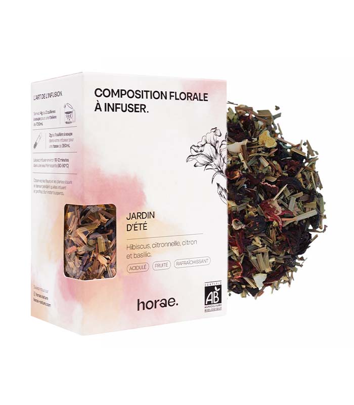 Composition florale à infuser  - Jardin d'Été Bio 60g vrac x6 Horae