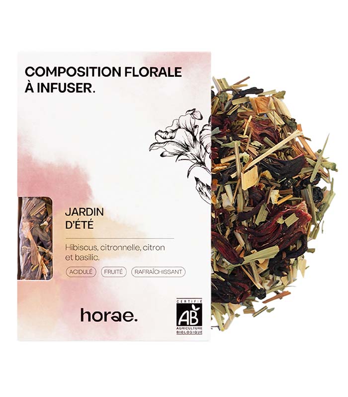 Composition florale à infuser  - Jardin d'Été Bio 60g vrac x6 Horae