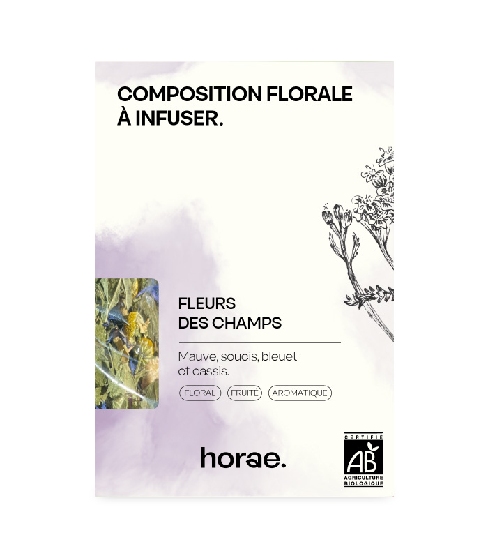 Composition florale à infuser  - Fleurs des Champs Bio 40g vrac x6 Horae