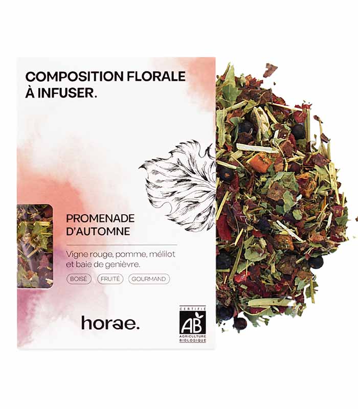 Composition florale à infuser  - Promenade d'Automne Bio 50g vrac x6 Horae