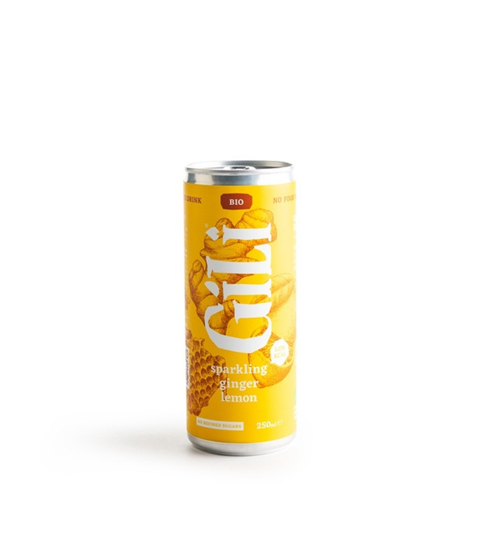 Prêt-à-boire pétillante gingembre-citron en canette bio 25cl x12 Gili