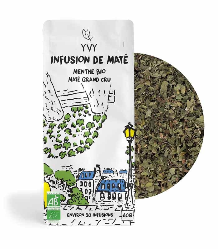 Infusion de Maté Menthe Bio - Grand Cru 80g x9 Yvy Maté