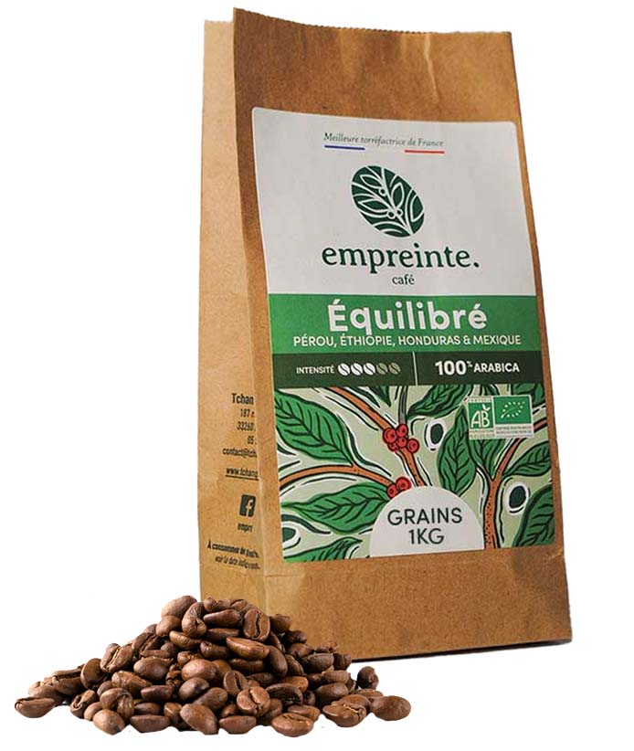 Café Equilibré 1Kg GRAINS x6 Empreinte