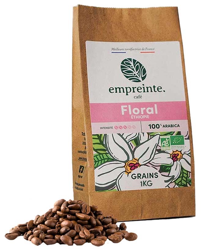 Café FLORAL 1Kg GRAINS x6 Empreinte