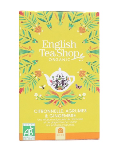 [29137] Infusion Citronnelle Agrumes & Gingembre Bio 20 sachets x6 ETS