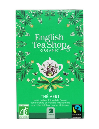 [29151] Thé Vert Bio 20 sachets x6 ETS