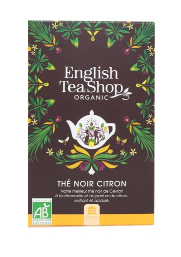 [57765] Thé Noir Citron Bio 20 sachets x6 ETS