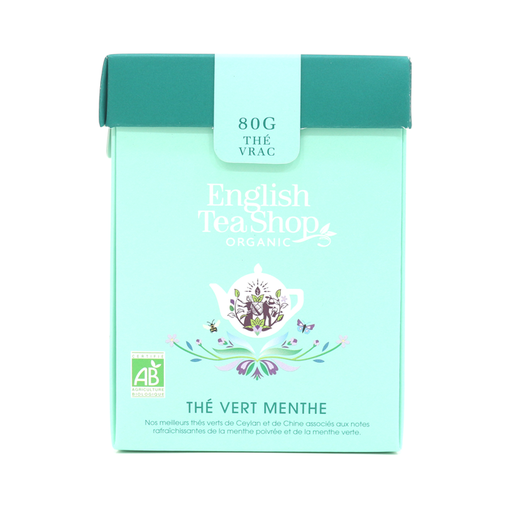 [59943] Thé Vert Menthe Bio 80g vrac x6 ETS