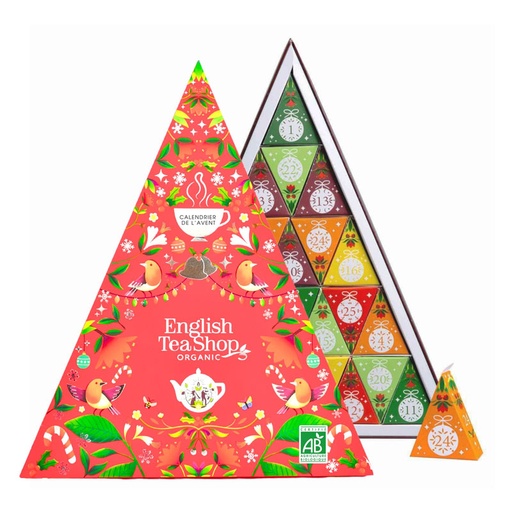 [65456] Calendrier de l’Avent Triangle Rouge Bio 25 sachets x6 ETS